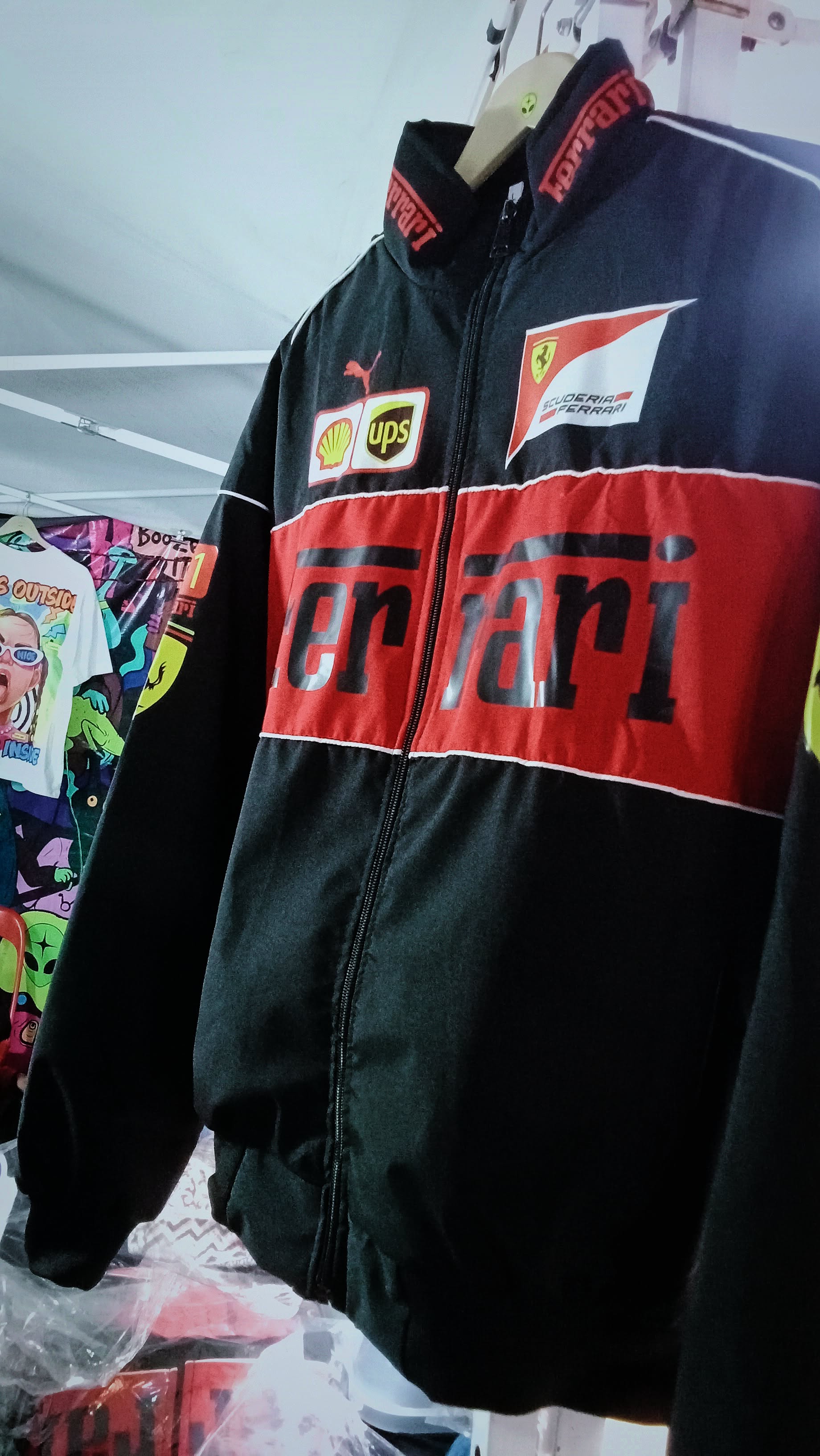 F1 Black printed Ferarri Jacket