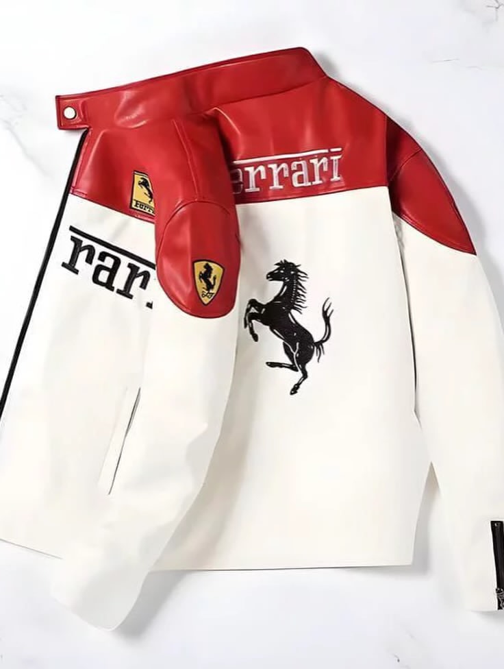 Ferrari Unisex Leather Jacket। DripHeaven