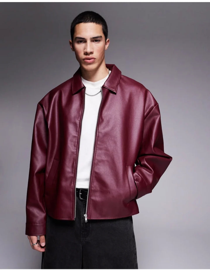DripHeaven.in Premium Streetwear Faux Leather Jacket