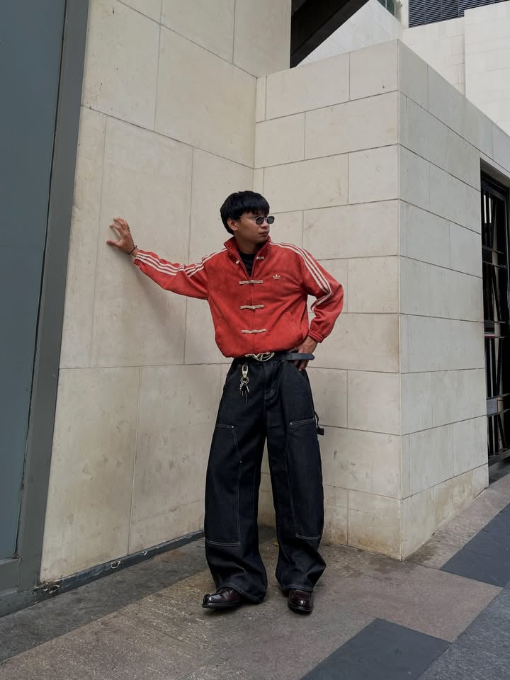 Dripheaven Red Chinese Knot Track Jacket – Premium Korean Streetwear